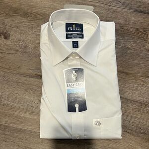 Stafford Men's Cream Dress Shirt